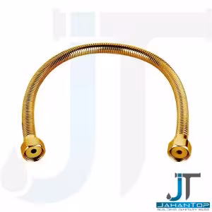 شیلنگ رابط یونیورست 70سانت فنری ریزبافت طلایی براق کهن