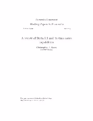خرید و دانلود نسخه کامل کتاب A review of Stata 8.1 and its time series