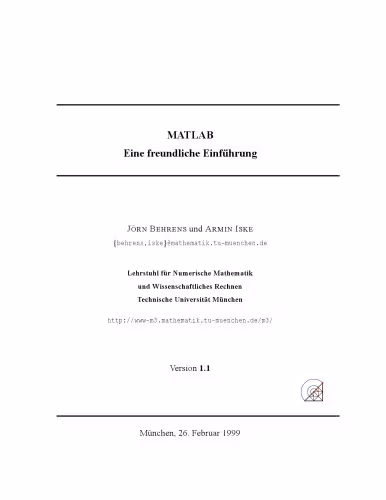 خرید و دانلود نسخه کامل کتاب MATLAB Eine freundliche Einfuehrung