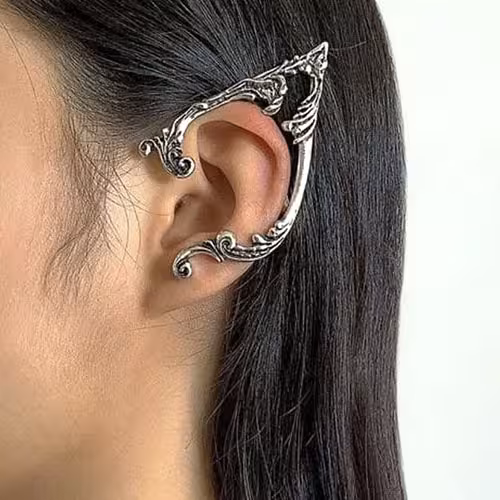 گوشواره مدل ایرکاف مدل Elf نقره ای