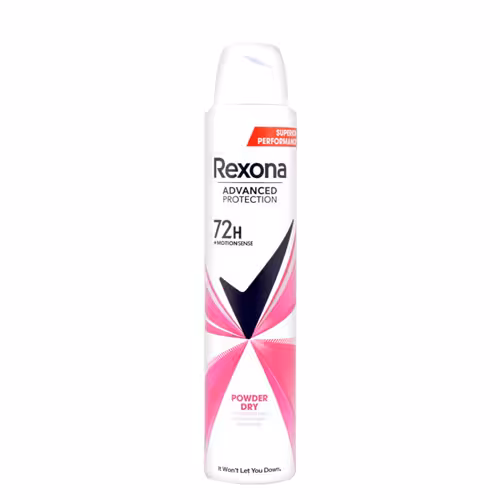 اسپری ضد تعریق زنانه روسی رکسونا REXONA مدل сухость пудры ماندگاری 72 ساعته 200 میل