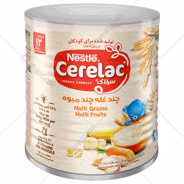 سرلاک چند غله چند میوه به همراه شیر نستله | Nestle Cerelac Multi Grains Multi Fruits With Mil