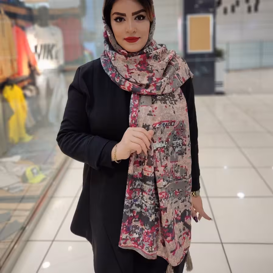 شال نخ پنبه -منگوله ار