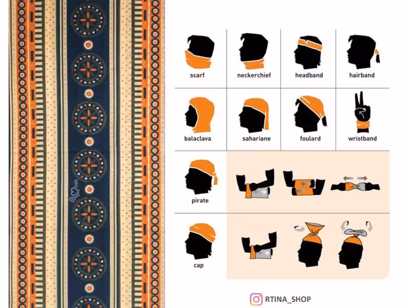 اسکارف دستمال گردن رنگی طرح ستاره 8 پر