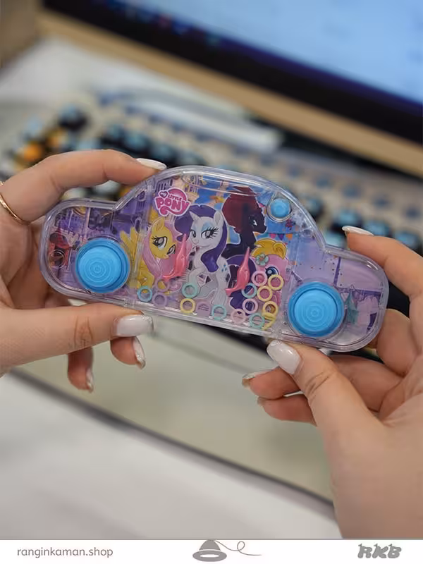 اسباب بازی واتر گیم دو دکمه طرح یونیکورن Water game toy with two buttons, unicorn design