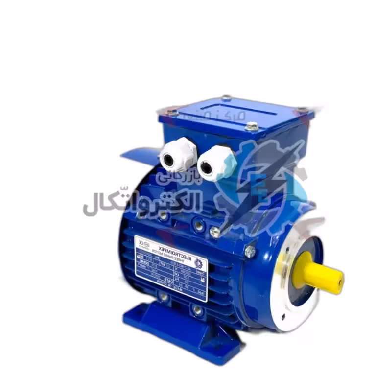 الکتروموتور چینی 0.75 کیلووات 1 اسب فلنج دار سه فاز 1500 دور بدنه آلومینیومی (0/75 کیلووات)