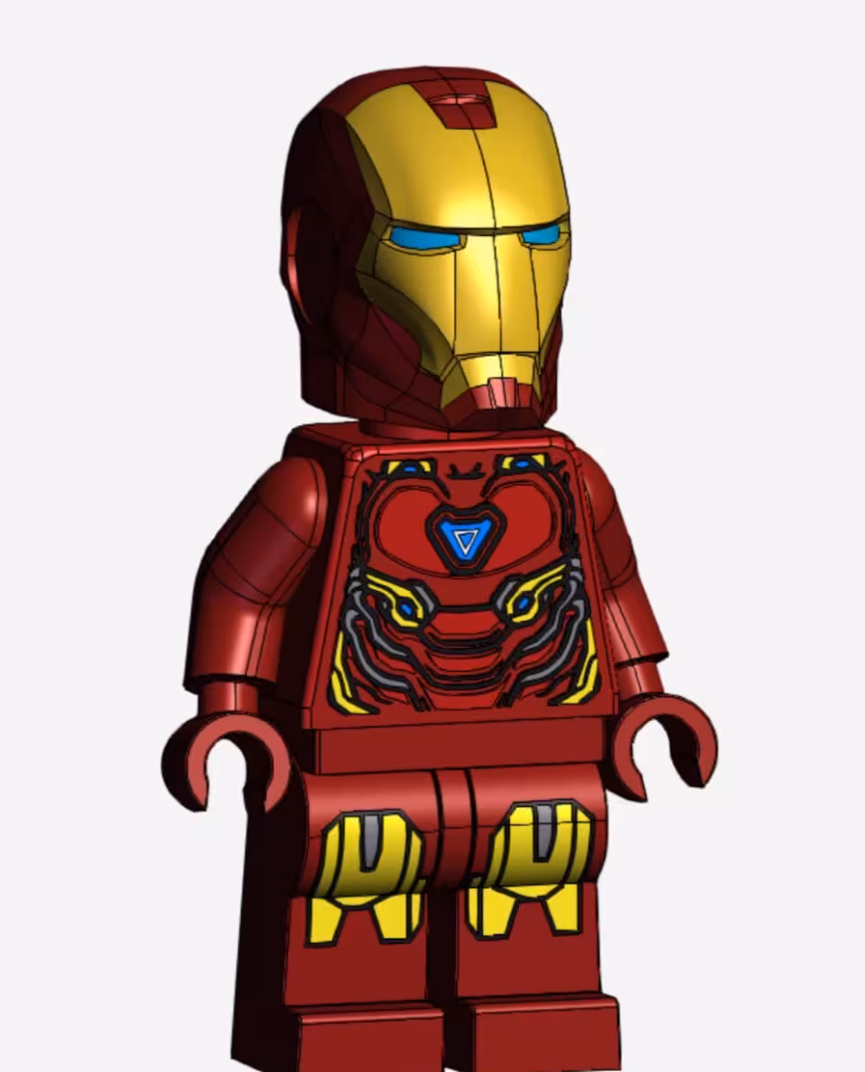 مدل سه بعدی لگو مرد آهنی (stl)