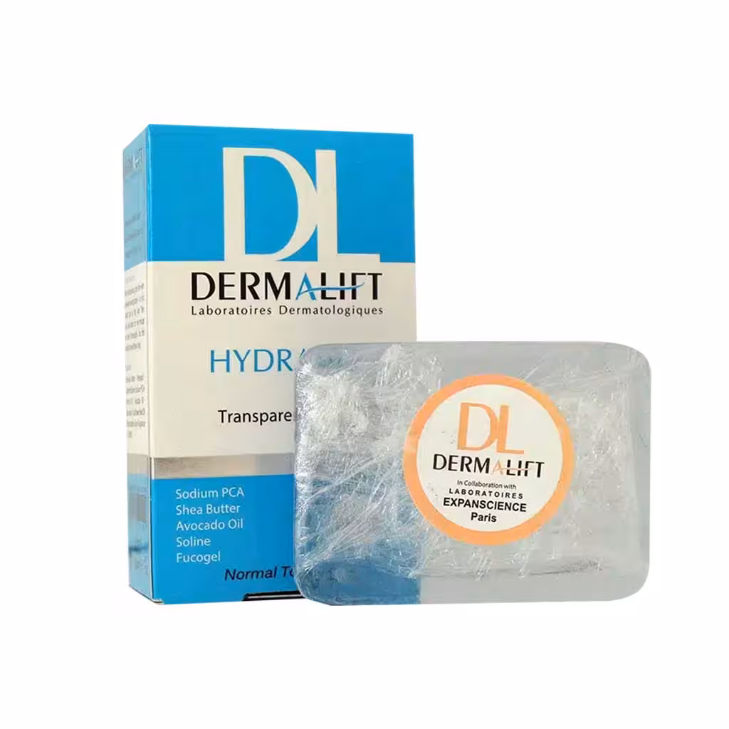 پن شفاف مرطوب کننده هیدرالیفت درمالیفت مناسب پوست معمولی تا خشک 100 گرم | Dermalift Hydralift Transparent Moisturizing Syndet Bar For Normal And Dry Skins