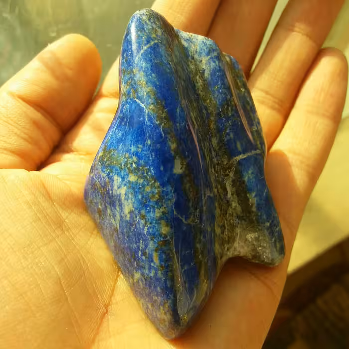 سنگ راف غولپیکر لاجورد پیریت طلایی دار وارداتی 100درصد طبیعی تمام پولیش شده بدون بهسازی محشررر