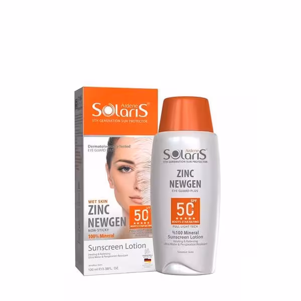 کرم ضد افتاب رنگی سولاریس SPF50 آردن 100 میلی لیتر مدل زینک نیوژن