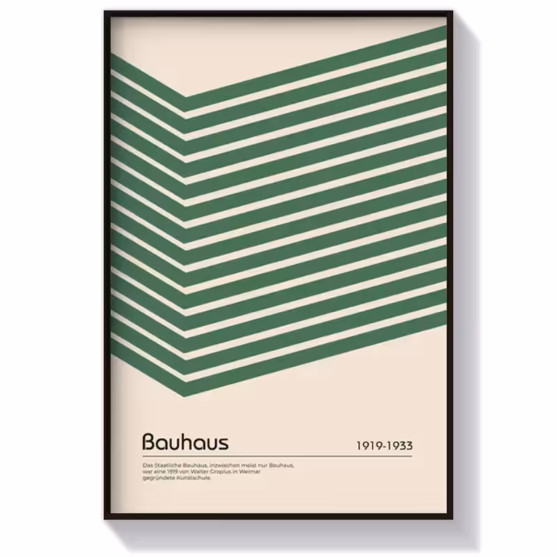 تابلو دکوراتیو سبک Bauhaus مدل زاویه مکعب