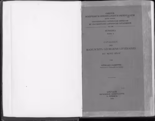 خرید و دانلود نسخه کامل کتاب Catalogue des manuscrits géorgiens littéraires du Mont Sinaï