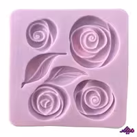 قالب گل رز و برگ 10*10 سانت