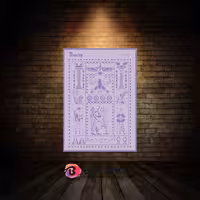 شابلون استنسیل ابعاد 52*38 کد RT 5