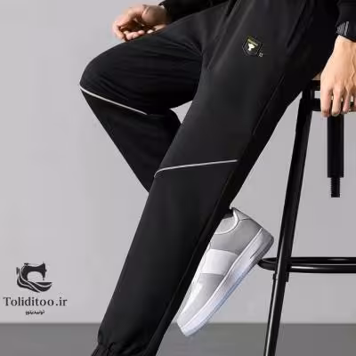 شلوار سه جیب نواری سفید