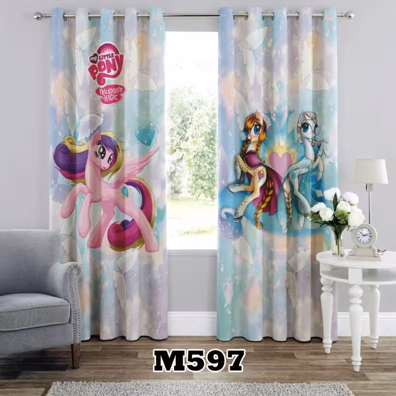 پرده سه بعدی طرح اسب تک شاخ