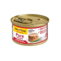 کنسرو سگ بالغ مدل Pure Delight ماهی تن و گوشت برند Gim dog جیم داگ 85 گرمی