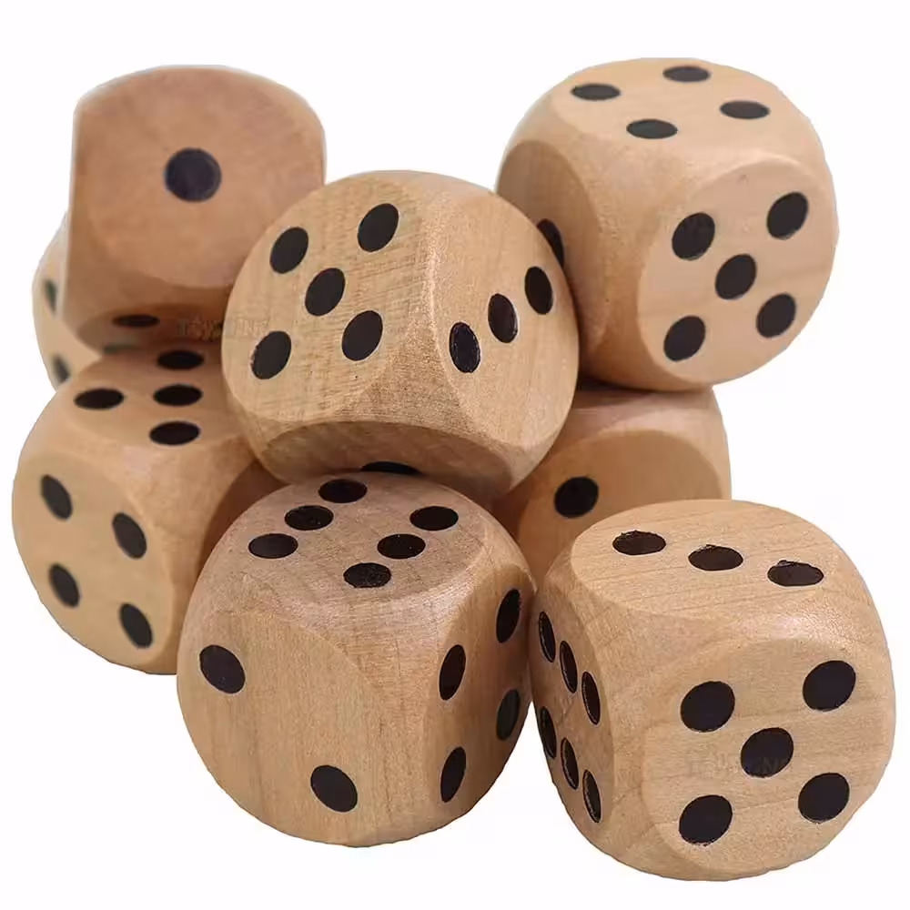 خرید تاس بازی چوبی اعلاء بسته 2 عددی