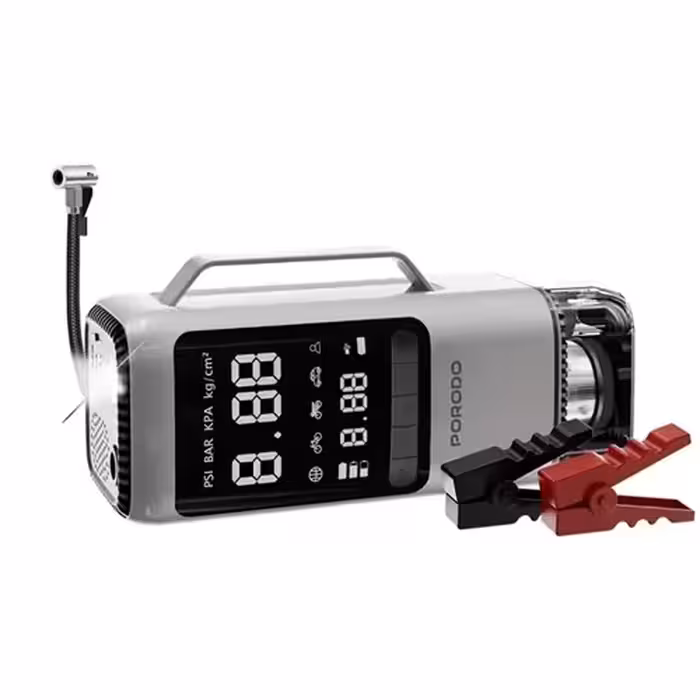 جامپ استارتر و پمپ باد 6 کاره پرودو Porodo 6-in-1 Multi Function Power Tool PDPBFCH091BKGR