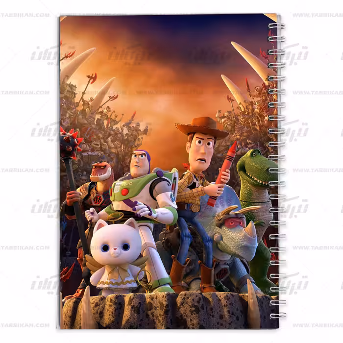 دفتر مشق کارتون داستان اسباب بازی ها