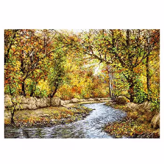طرح منظره کوچه باغ پاییزی کد 23243