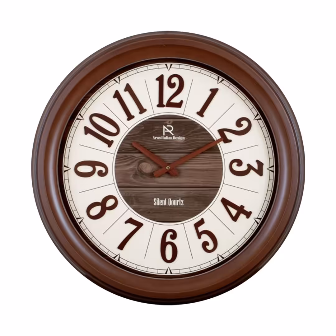 ساعت دیواری 923 قهوه ای