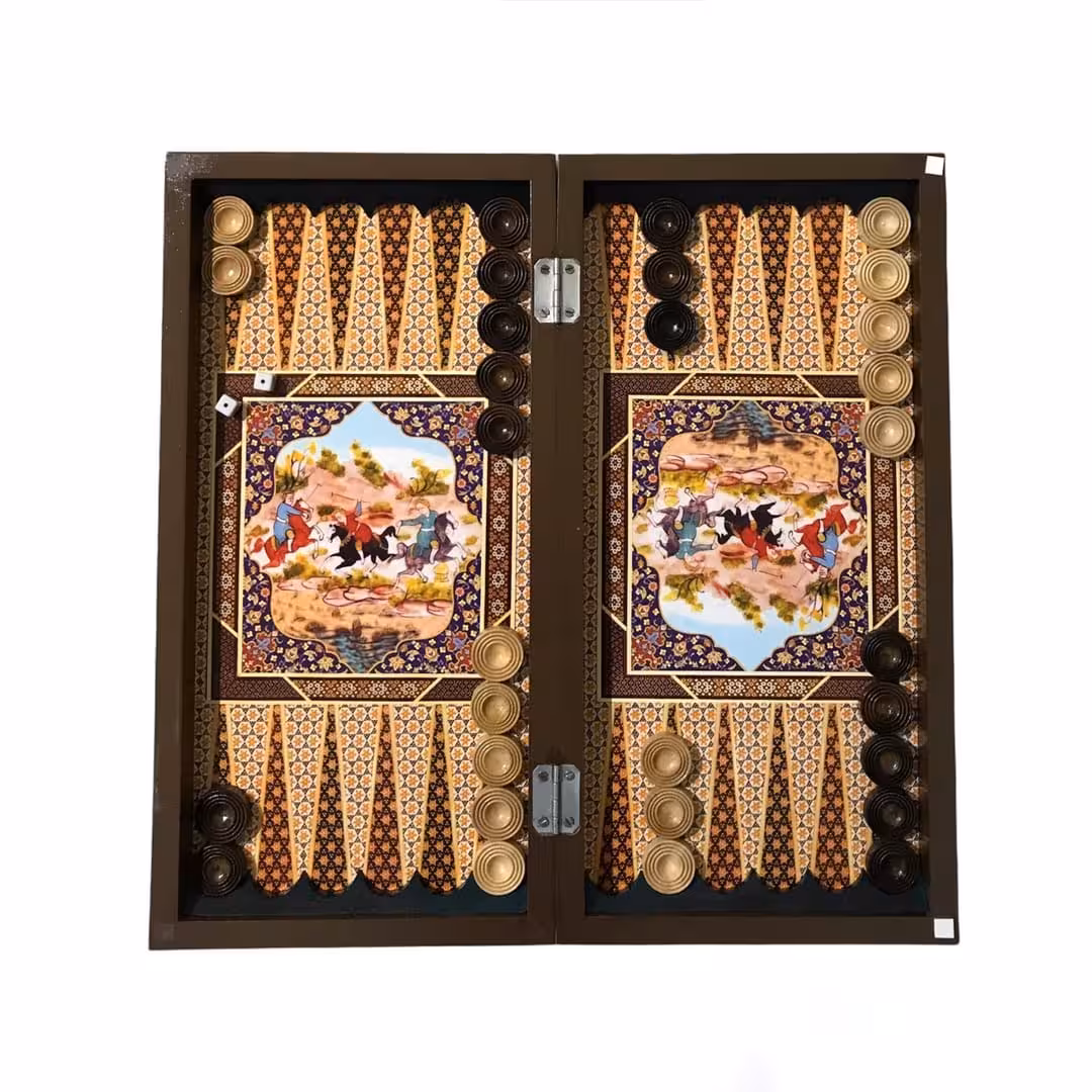 تخته نرد چاپی طرح چوگان