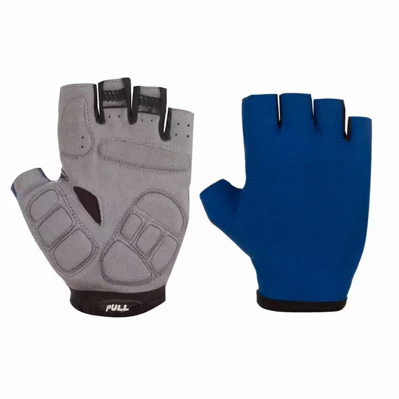 دستکش نیمه انگشتی دوچرخه سواری پد دار PULL RAL | آبی