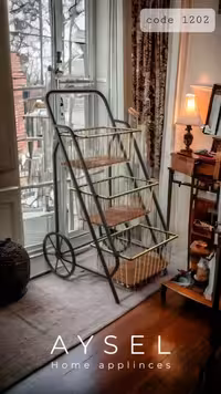 سبد سیب زمینی پیاز ( جا پیازی) طرح کالسکه 3 طبقه کد 1202 آیسل AYSEL