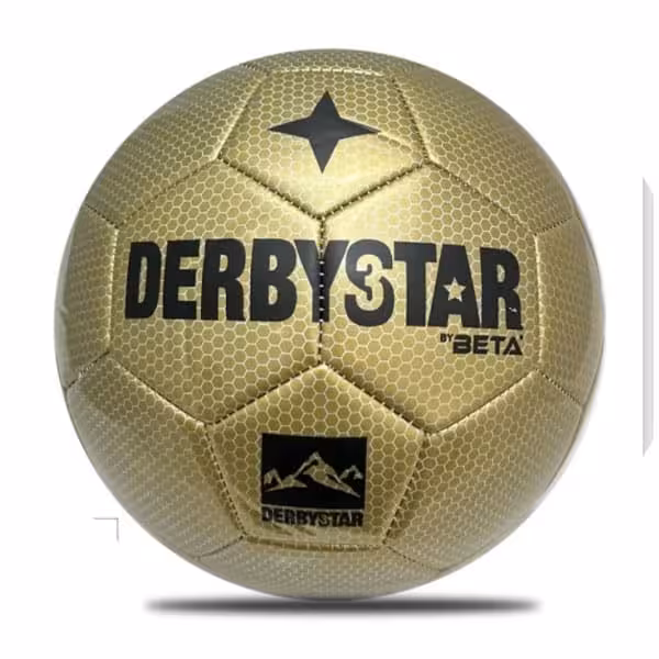 توپ فوتبال دربی استار سایز4 زرنگ چرم زنبوری