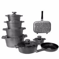 سرویس قابلمه 15 پارچه یونیک مدل دیاموند نقره ای UN-8521