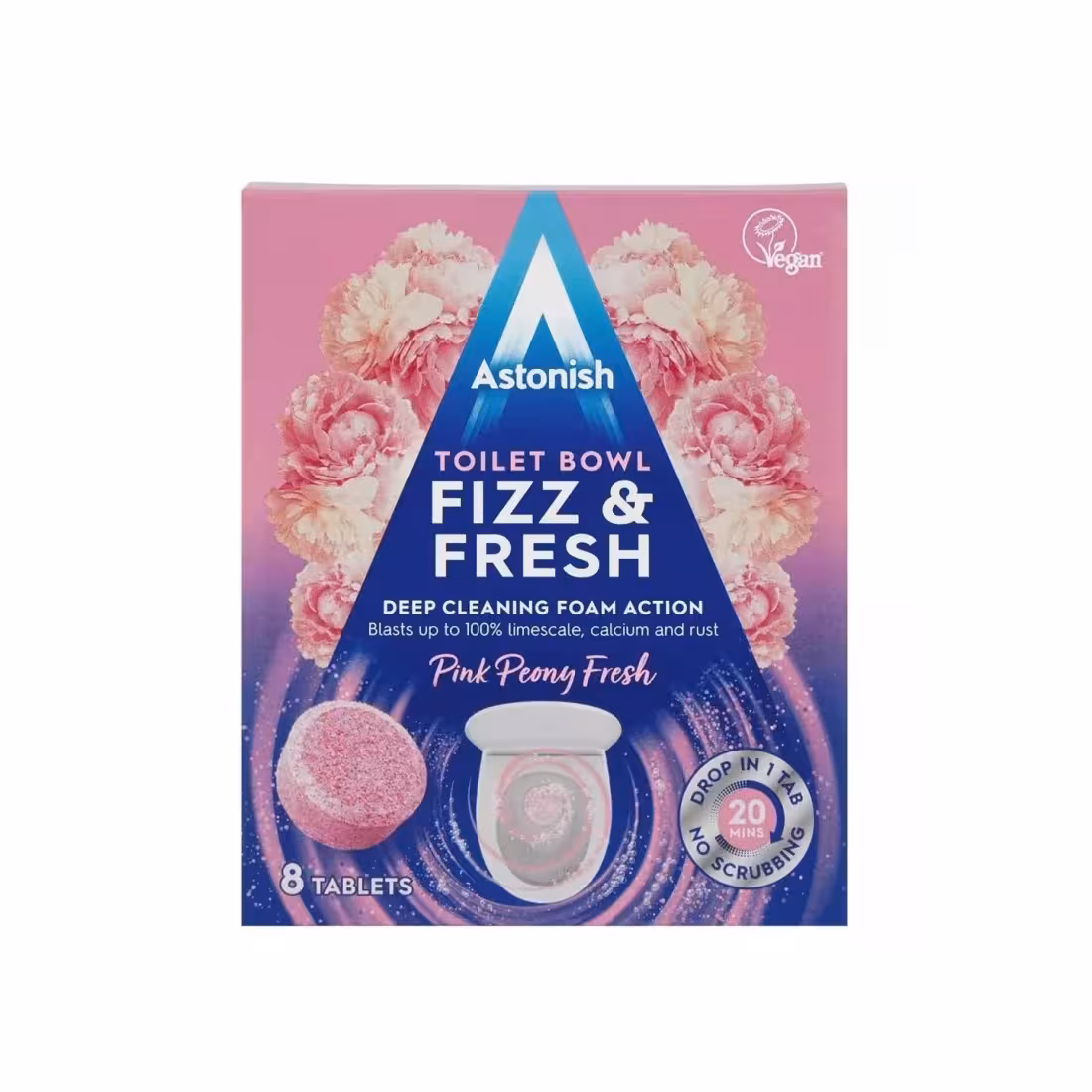 قرص جرمگیر فلش تانک استونیش (جوشان)8عددی مدل ASTONISH Fizz & Fresh
