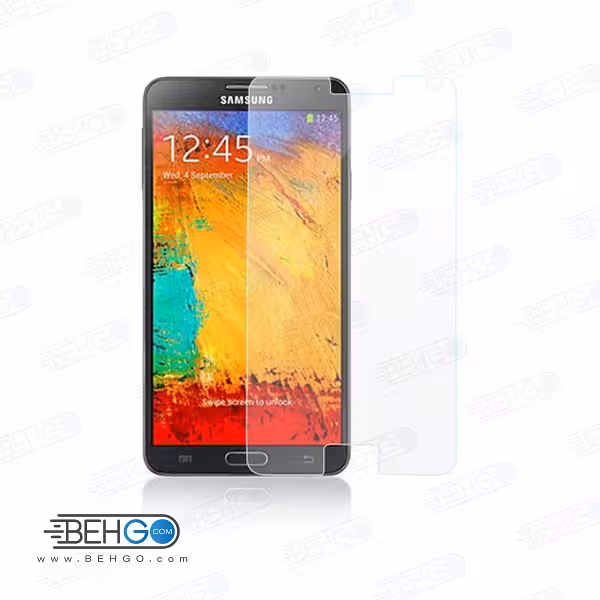 گلس note4 بی رنگ و شفاف یا محافظ صفحه نمایش شیشه ای Glass Screen Protector samsung note4
