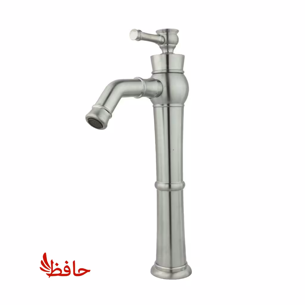 شیر روشویی پایه بلند راسان مدل الیزه کروم مات