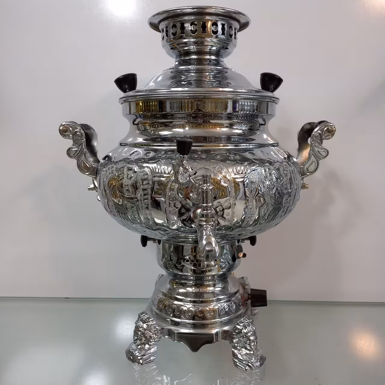 سماور گازی سیلور مدل عدسی قلم