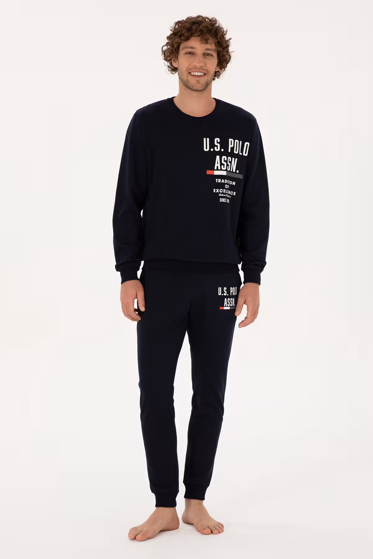 ست پیژامه مردانه لباس خواب مردان اورجینال U.S. Polo Assn.