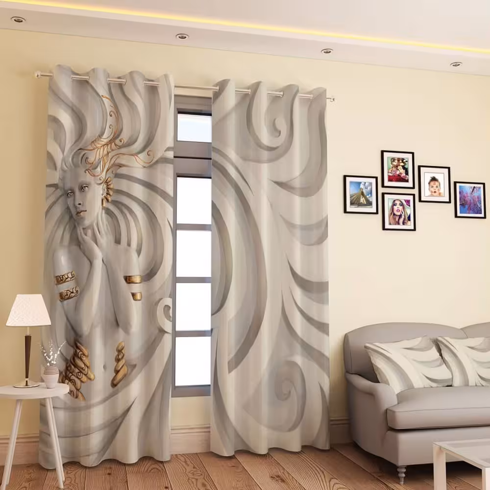 پرده پانچی کد 488 (طرح چهره زن)