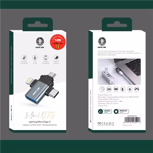 تبدیل OTG لایتنینگ به USB 3.0 گرین