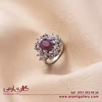 انگشتر نقره طرح جواهر یاقوت ES_813