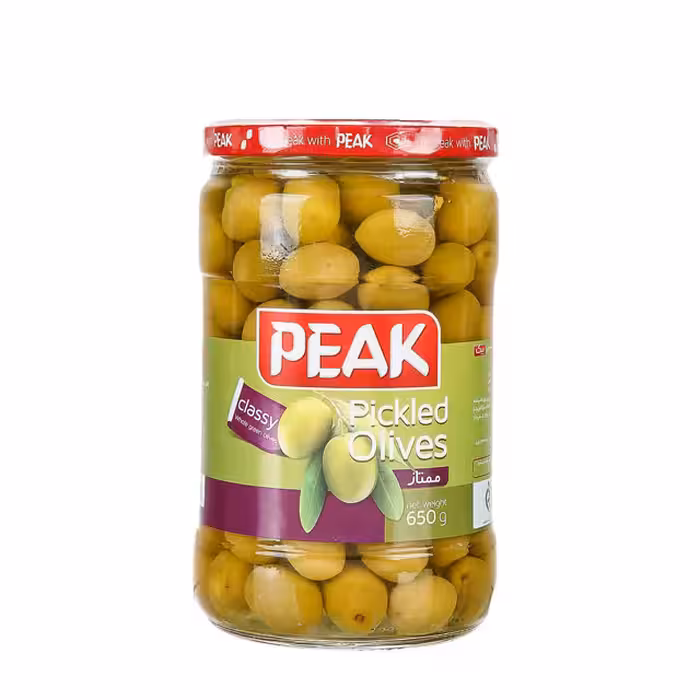 زیتون شور سبز ممتاز پیک 650 گرمی