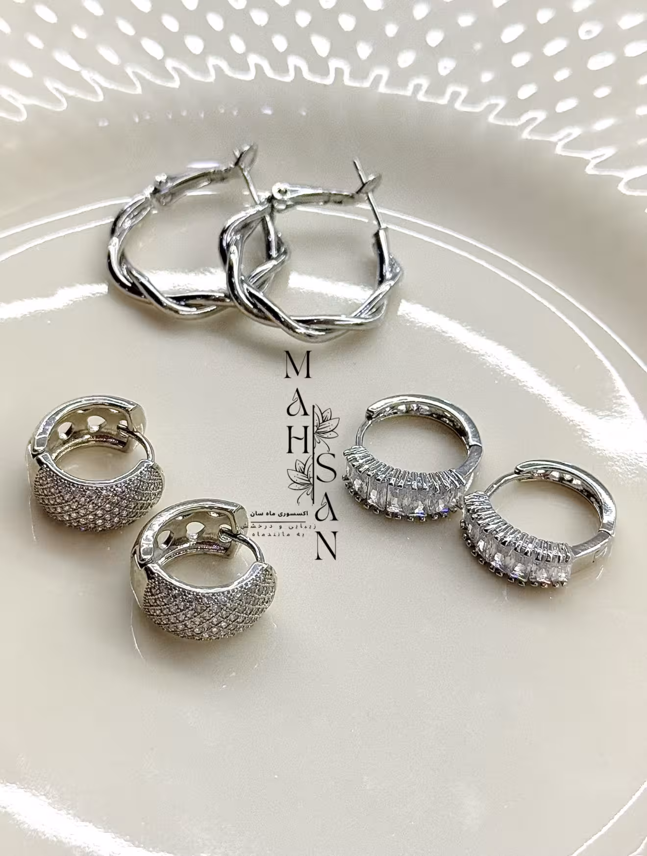 گوشواره حلقه پیچدار کد SAR0024 طرح ویژه ترب