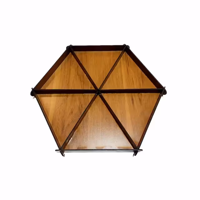 سینی فینگرفود چوبی شش ضلعی کوچک