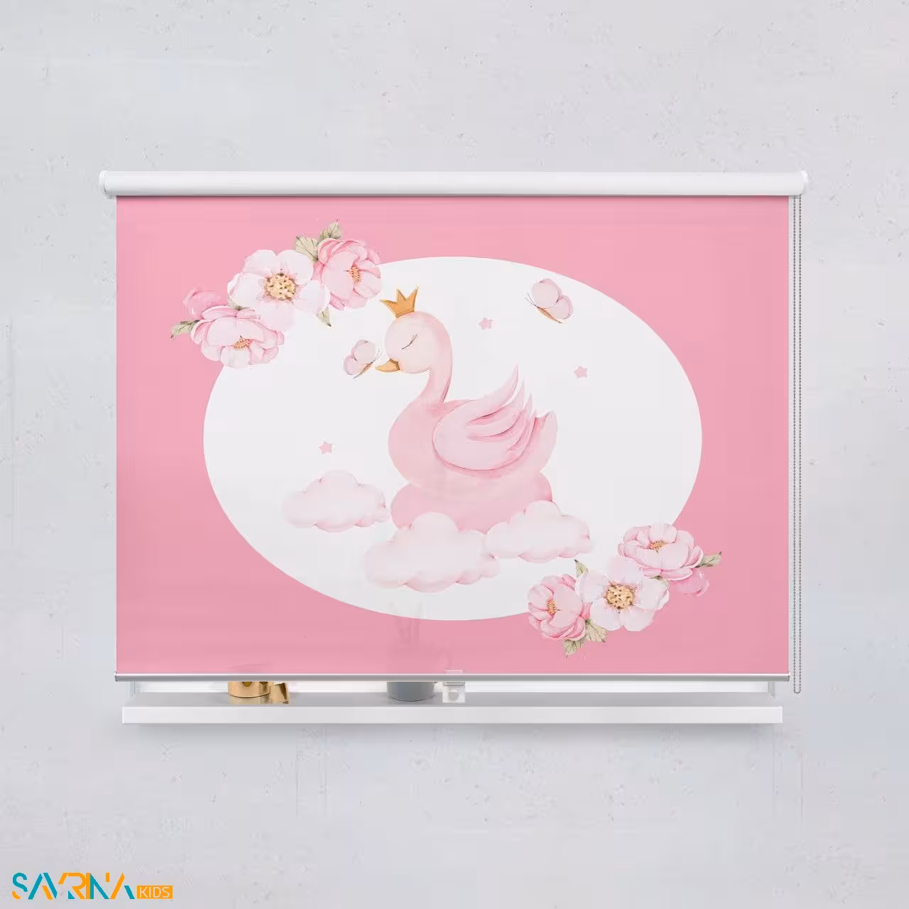 پرده شید بچگانه طرح فلامینگو صورتی کد A2795