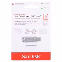 فلش مموری سن دیسک مدل Ultra Dual Drive Luxe USB3.2 ظرفیت 64 گیگابایت