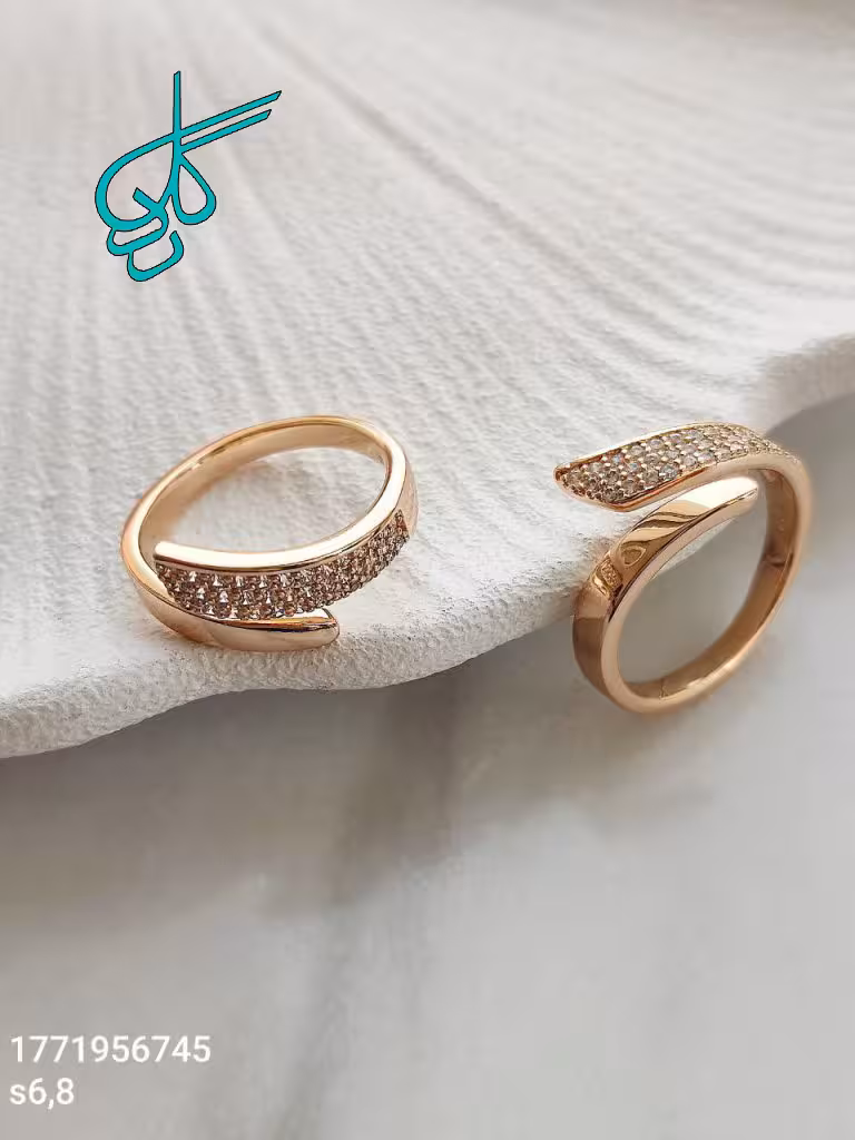 خرید انگشتر زنانه طرح جدید نگین دار باز مارک ژوپینگ کیفیت عالی رنگ ثابت کد 2016431 - ردگل