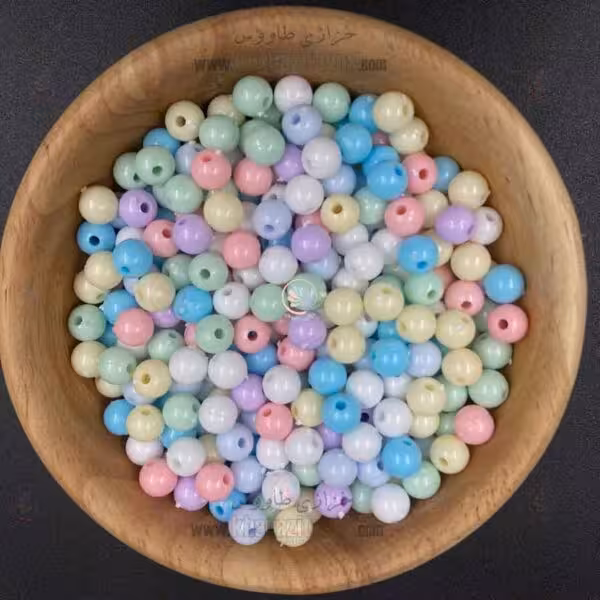 مروارید پلیمری ایرانی ( الوان پاستیلی ) سایز 8 بسته 50 گرمی