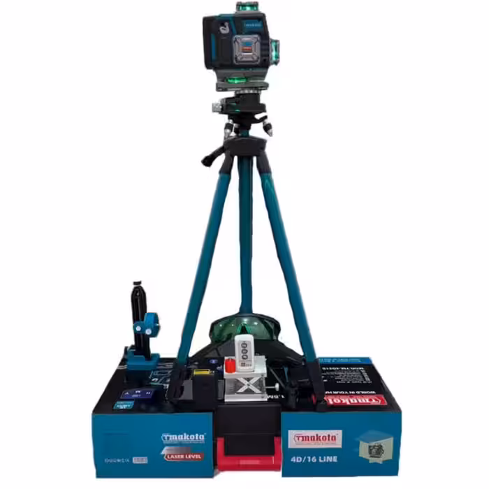 تراز لیزری 4 بعدی 16 لاین 3 کله چرخشی و فلزی ماکوتا مدل 4K green