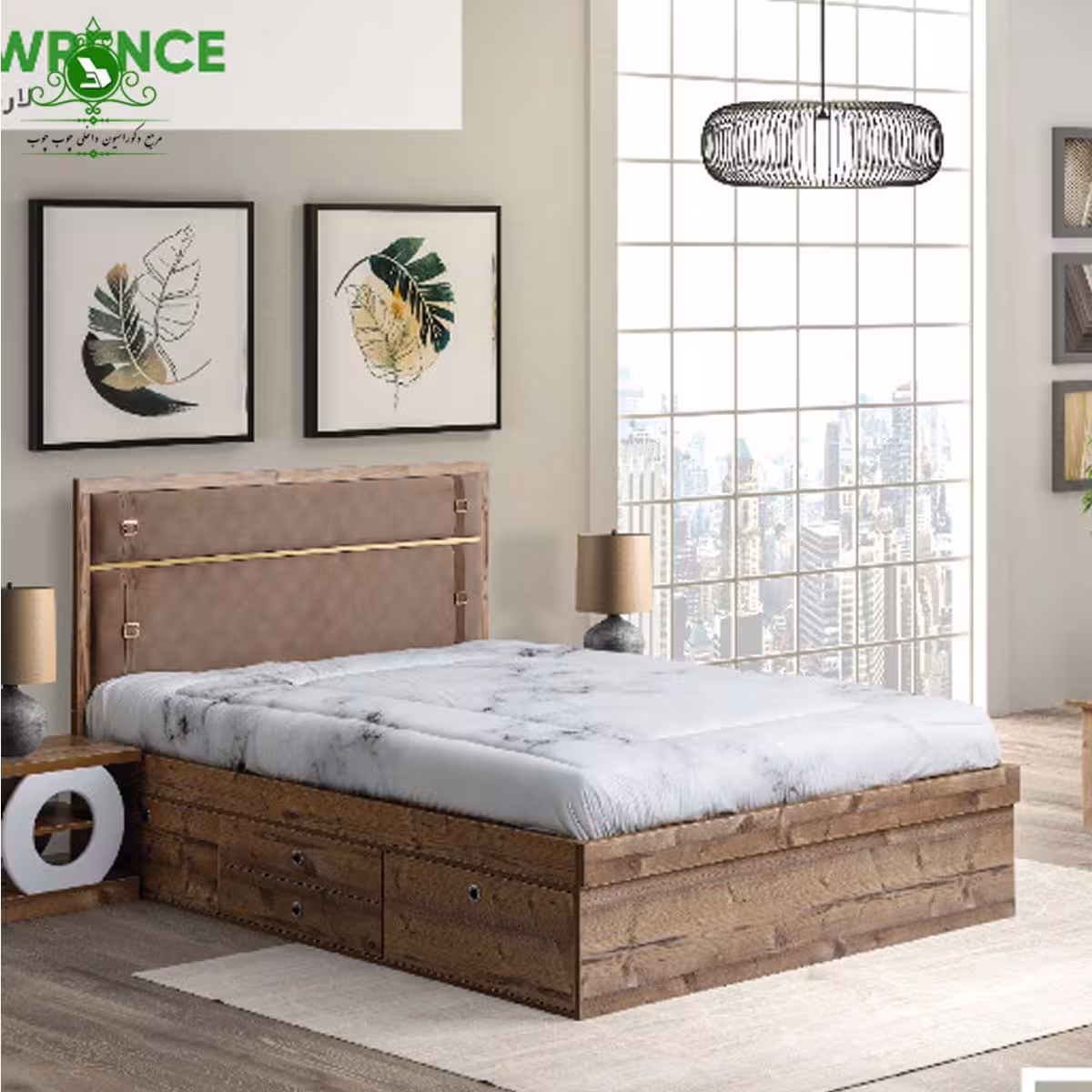 تخت خواب دو نفره مدل لارنس