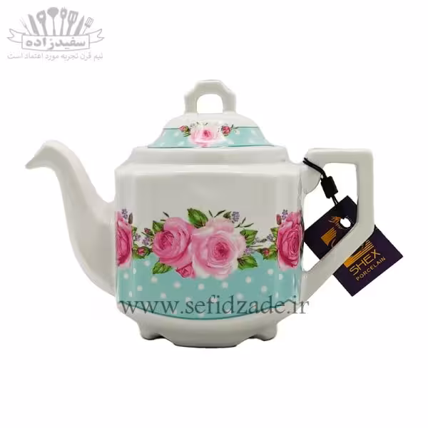 قوری چینی شکس (SHEX) مدل پروین آبی 750ml