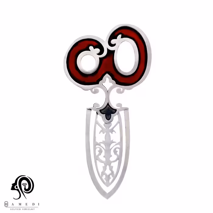 نشان کتاب نقره بوکمارک قیچی مدل BMIM 2